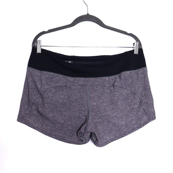 LULULEMON Run Times Short II 4" Heather Lux Multi Black Lined Active Women's 10 - Picture 2 of 9